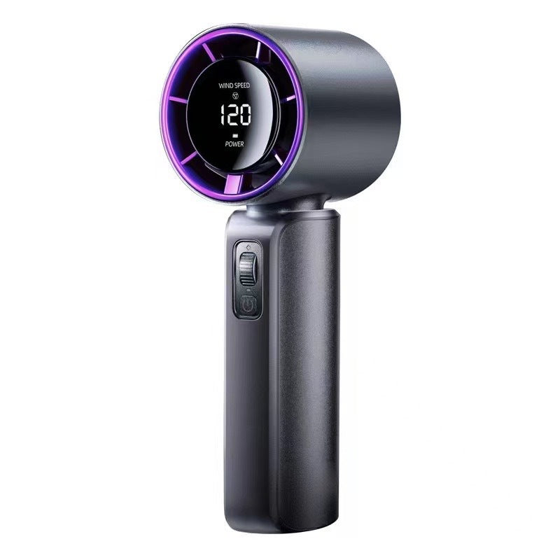 Cooling Portable Bladeless Mini Handheld Fan - USB Rechargeable, LED Display