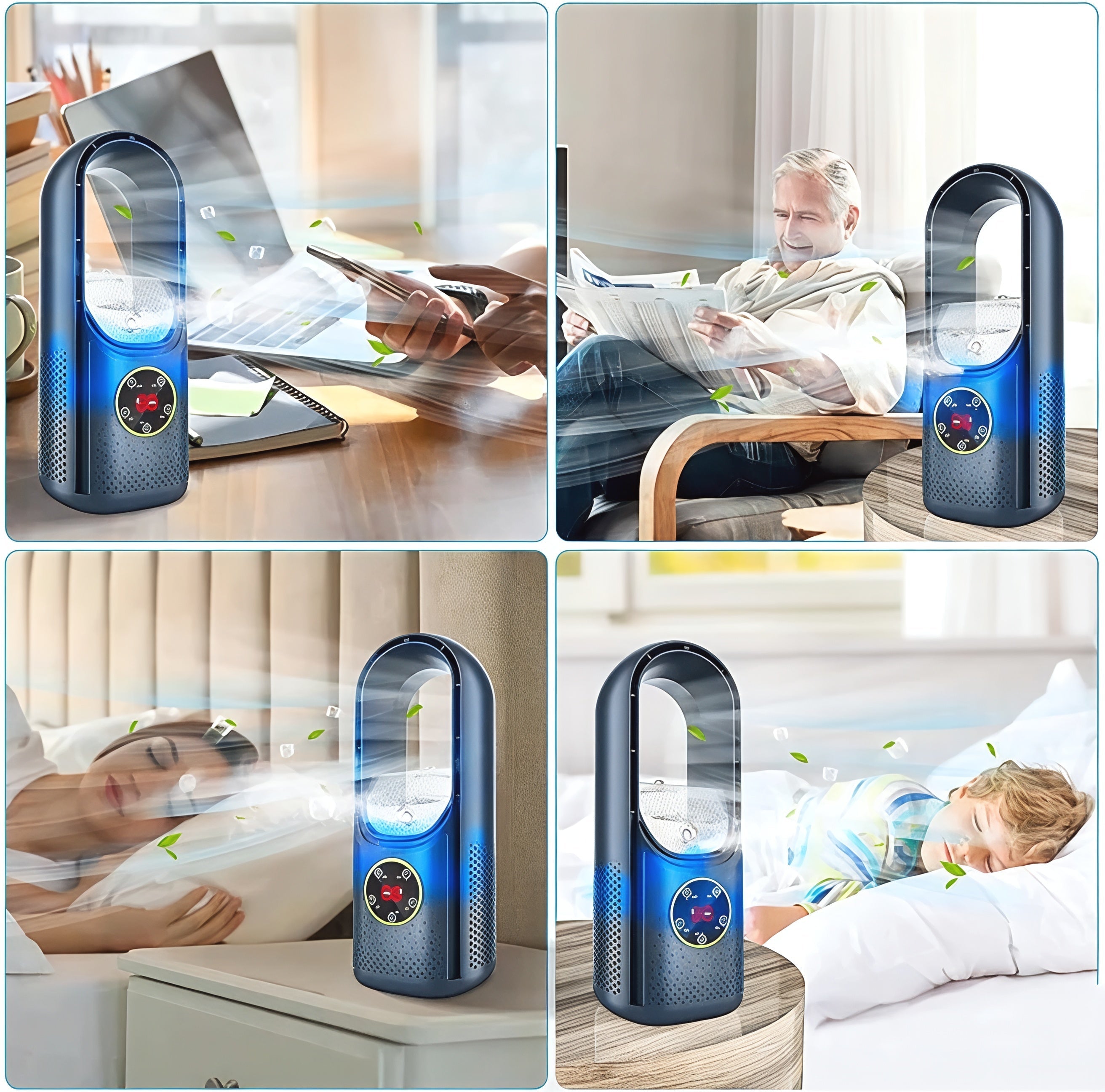 Bladeless Portable Air Cooler Fan for Home or Office - USB Powered, Quiet ≤30 dB, view 5