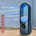 Bladeless Portable Mini Air Conditioner Fan - 6 Speeds, Blue, for Small Rooms