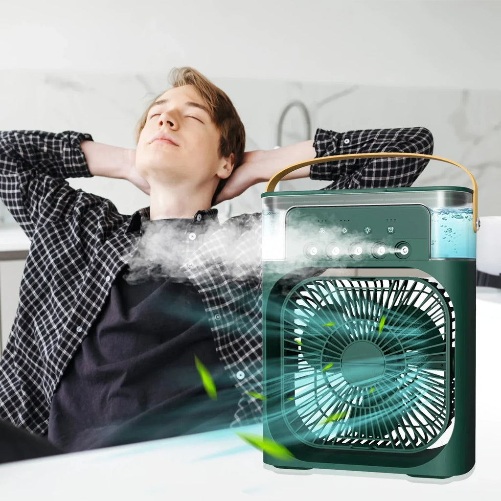 3-in-1 Portable Air Cooler with Humidifier and LED Night Lights - 600ml USB, view 9