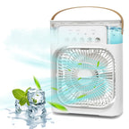 3-in-1 Portable Air Cooler with Humidifier and LED Night Lights - 600ml USB