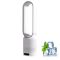 Portable Bladeless Fan with Air Purification and Remote Control - ABS, White, view 8