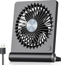 Ultra Quiet Small Desk Fan - USB Powered, 3 Speeds, Black