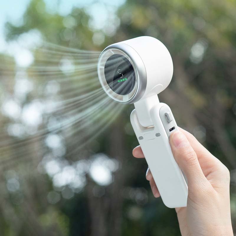 Hand Folding High-Speed Turbine Fan - 5 Speed, Usb-C Rechargeable, view 13