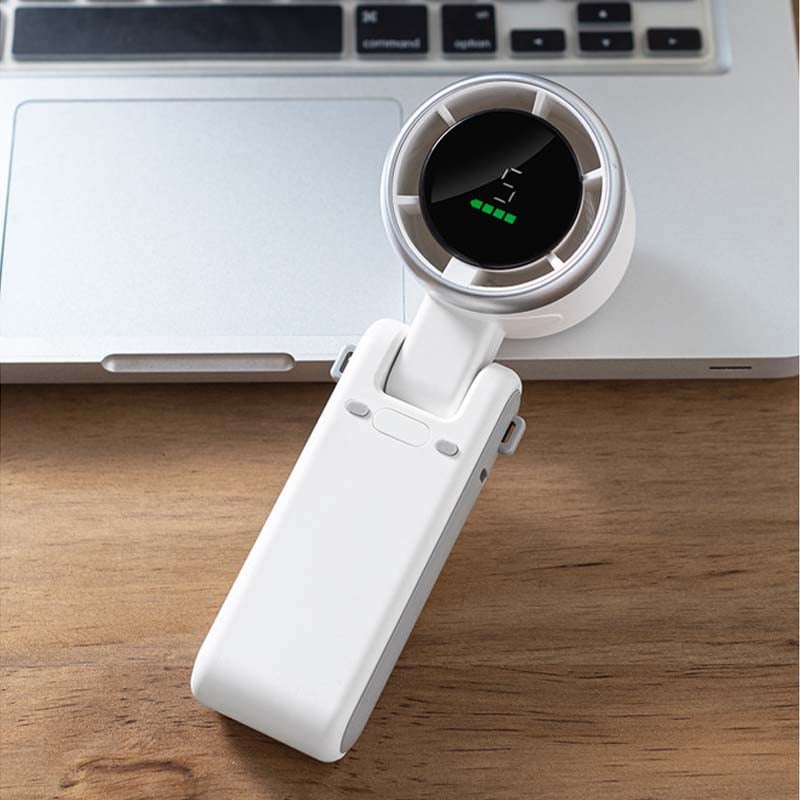 Hand Folding High-Speed Turbine Fan - 5 Speed, Usb-C Rechargeable, view 3
