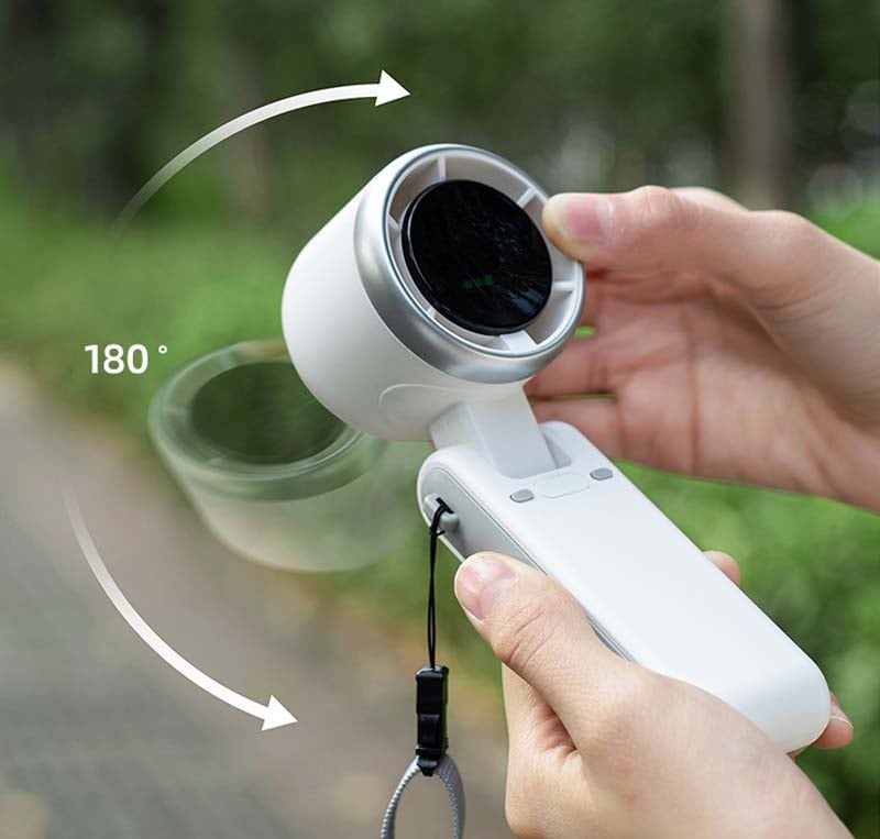 Hand Folding High-Speed Turbine Fan - 5 Speed, Usb-C Rechargeable, view 8