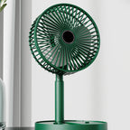Telescopic Folding Fan - USB Rechargeable, Aluminium Alloy, 2000mAh Battery, view 12