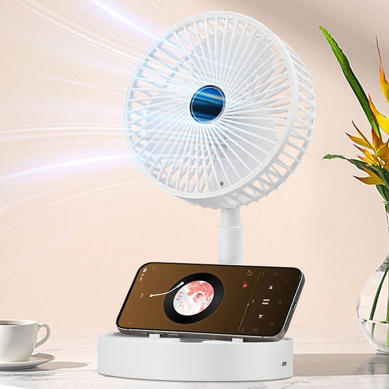 Telescopic Folding Fan - USB Rechargeable, Aluminium Alloy, 2000mAh Battery, view 13