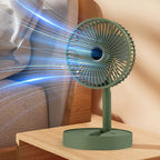 Telescopic Folding Fan - USB Rechargeable, Aluminium Alloy, 2000mAh Battery, view 7
