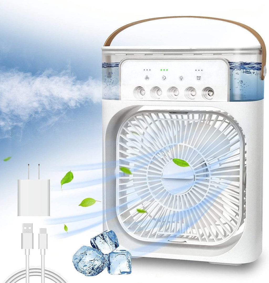 Portable HydroCool Fan for Outdoor and Travel - 600ml Water, USB Powered