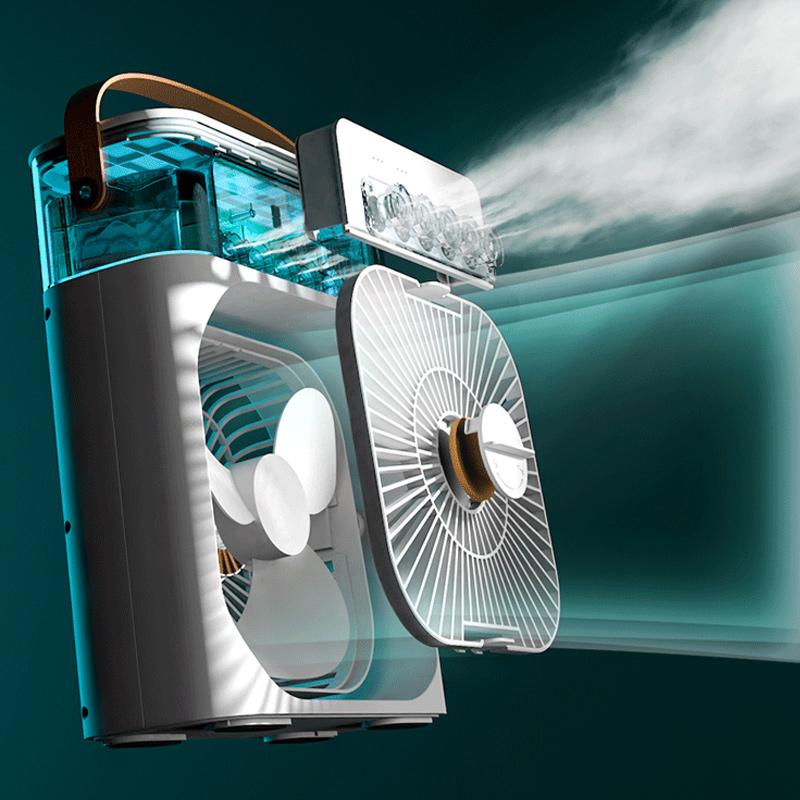 Spray Cooling Fan with Water Can - 600ml Tank, USB Powered, for Home or Travel, view 4