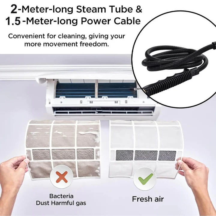2500W High Pressure Steam Cleaner for Home and Car - Chemical-Free, view 6