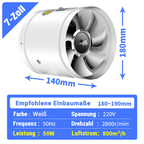 Quiet Powerful Extractor Fan for Kitchen or Basement - Easy Installation, view 12