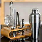 Stainless Steel Cocktail Shaker Set for Home Bar - 10-Piece, view 2