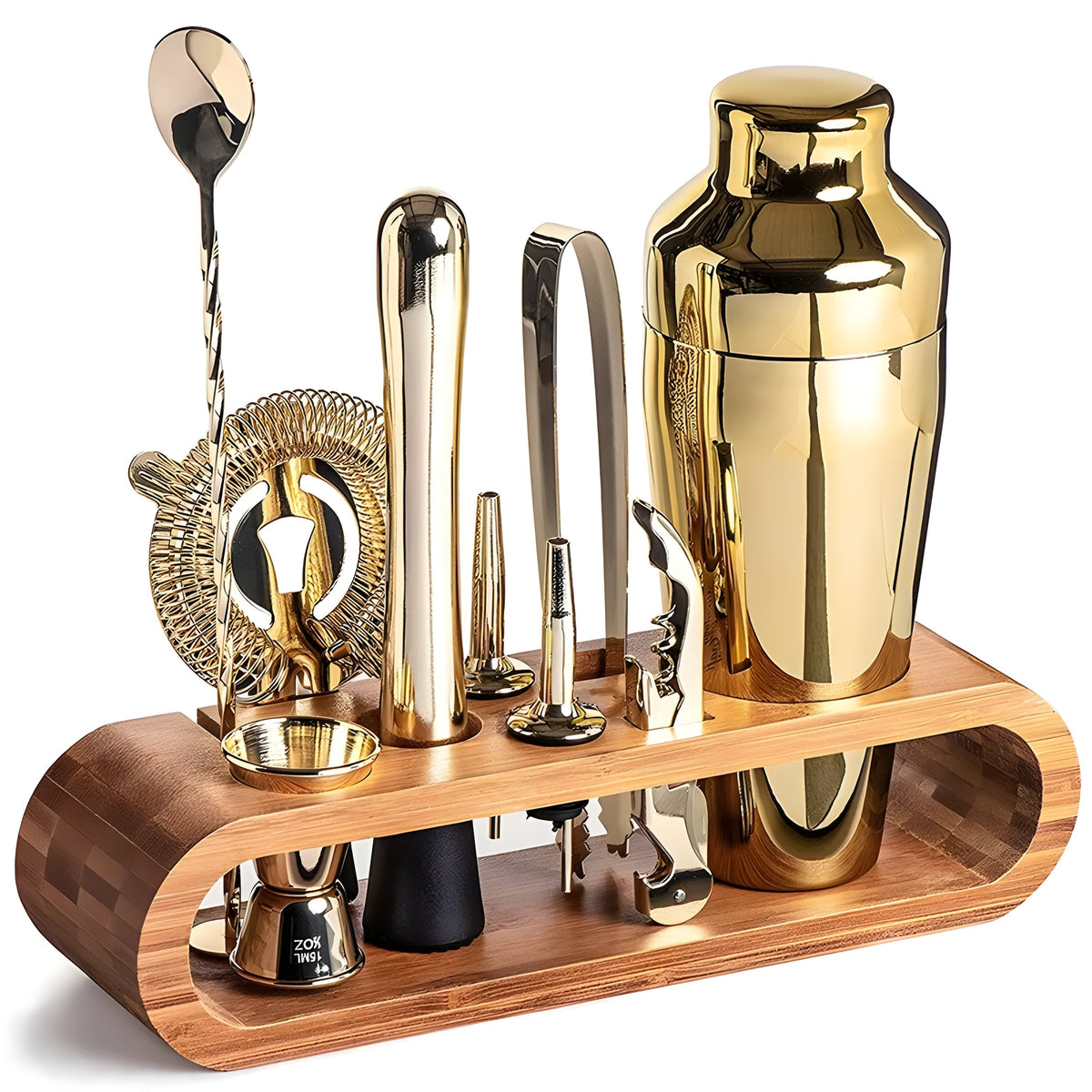 Stainless Steel Cocktail Shaker Set for Home Bar - 10-Piece, view 6