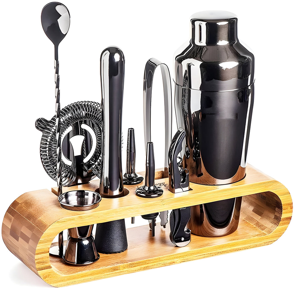 Stainless Steel Cocktail Shaker Set for Home Bar - 10-Piece