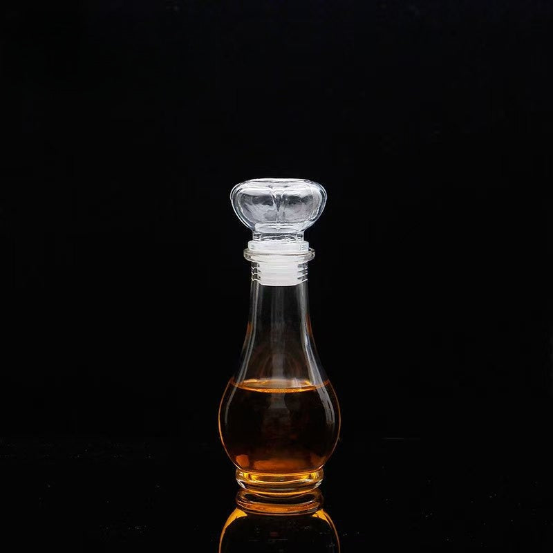 Mini Vintage Glass Decanter - Clear Embossed Glass, 250ml 500ml 800ml, view 10