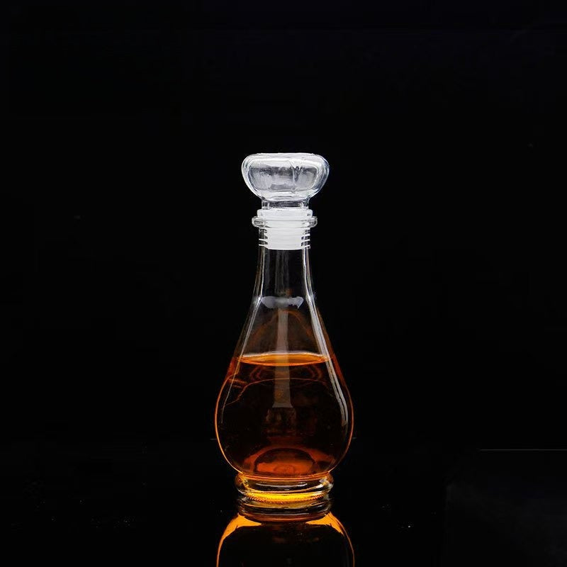 Mini Vintage Glass Decanter - Clear Embossed Glass, 250ml 500ml 800ml, view 14
