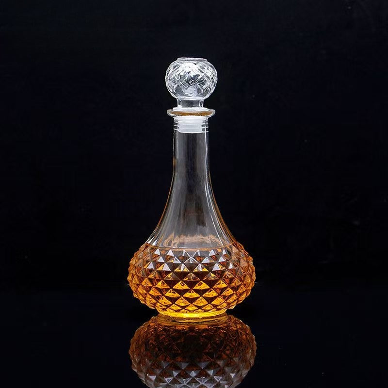 Mini Vintage Glass Decanter - Clear Embossed Glass, 250ml 500ml 800ml, view 18