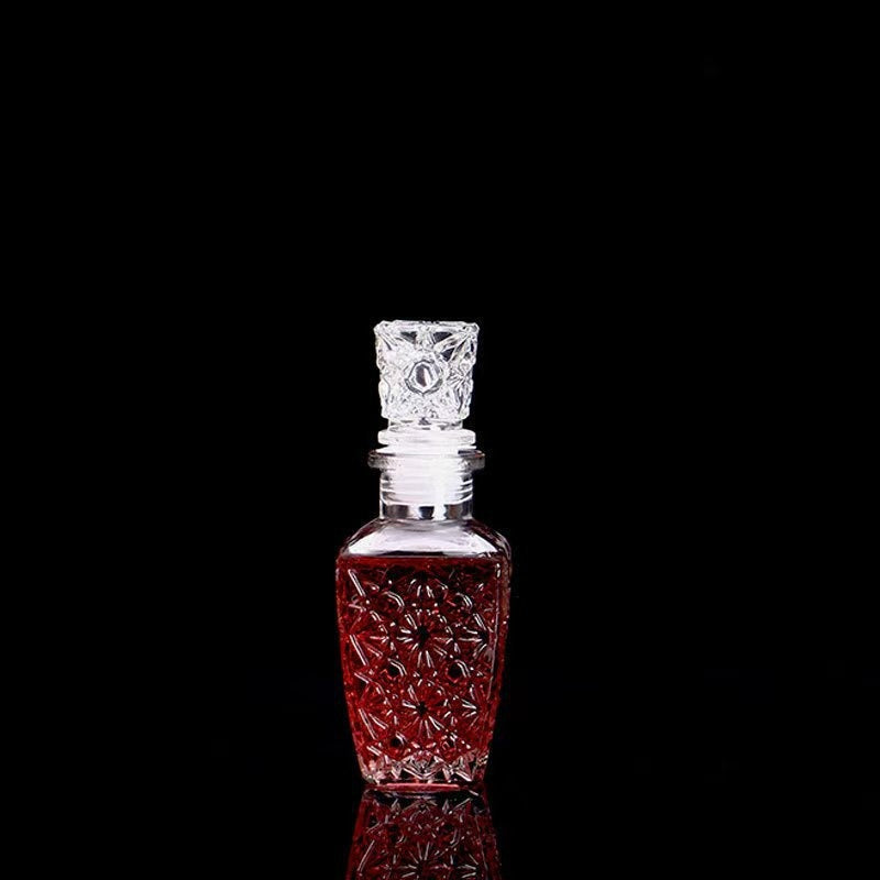 Mini Vintage Glass Decanter - Clear Embossed Glass, 250ml 500ml 800ml, view 8