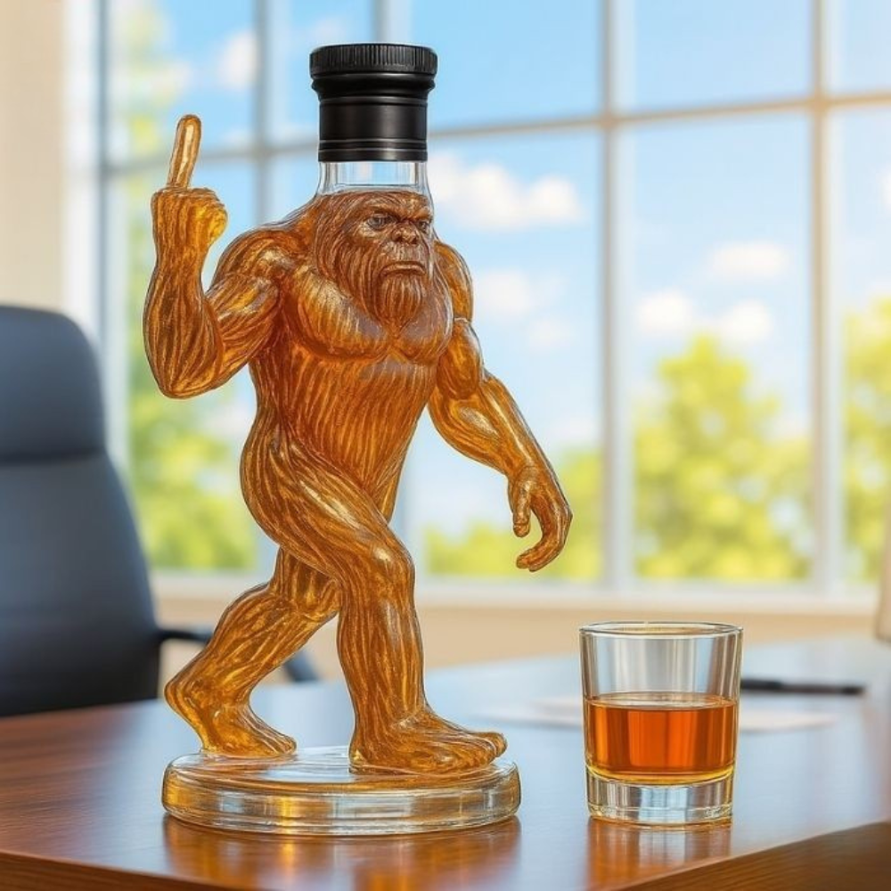 Whiskey Decanter Bigfoot Glass Bottle - 750 ml, Premium Glass, 13 cm Tall, view 10