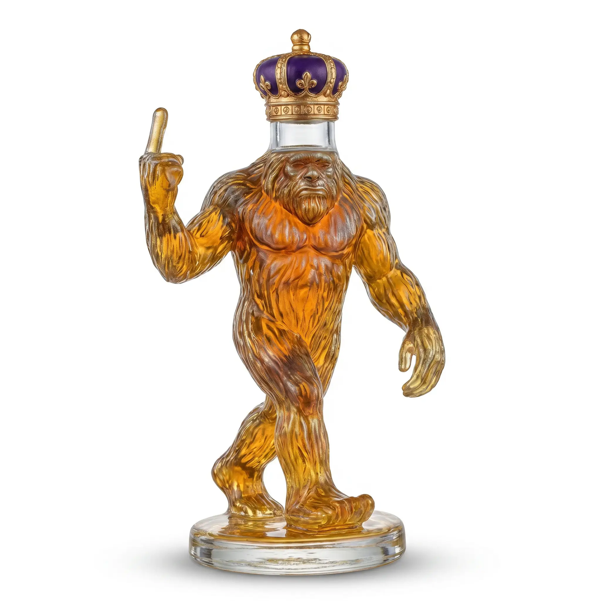 Whiskey Decanter Bigfoot Glass Bottle - 750 ml, Premium Glass, 13 cm Tall, view 14