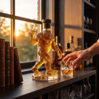 Whiskey Decanter Bigfoot Glass Bottle - 750 ml, Premium Glass, 13 cm Tall, view 15