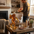 Whiskey Decanter Bigfoot Glass Bottle - 750 ml, Premium Glass, 13 cm Tall, view 8