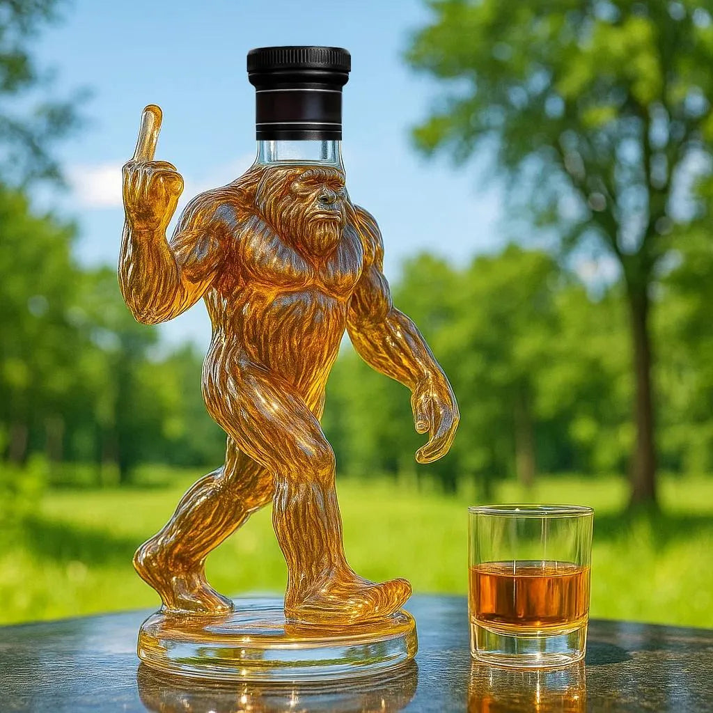 Bigfoot Whiskey Decanter Bottle - Quirky Design for Home Bar or Collectors, view 2