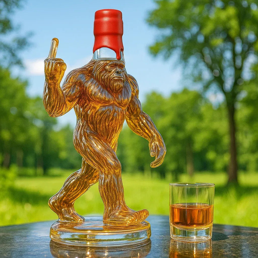 Bigfoot Whiskey Decanter Bottle - Quirky Design for Home Bar or Collectors, view 3