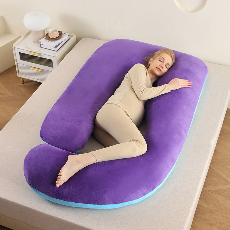 Ergonomic Full-Body Pillow - U-Shape, Removable Cover, for Pregnancy and Nursing, view 16
