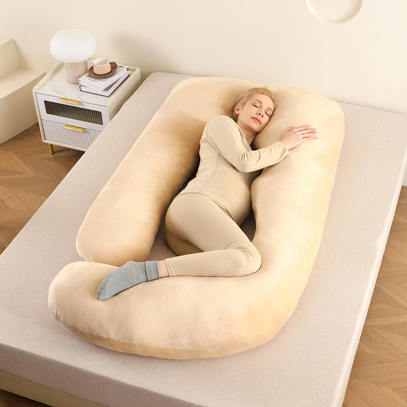 Ergonomic Full-Body Pillow - U-Shape, Removable Cover, for Pregnancy and Nursing, view 17