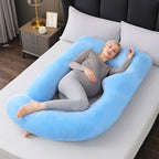 Ergonomic Full-Body Pillow - U-Shape, Removable Cover, for Pregnancy and Nursing, view 19