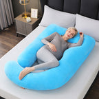Ergonomic Full-Body Pillow - U-Shape, Removable Cover, for Pregnancy and Nursing, view 24