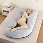 Ergonomic Full-Body Pillow - U-Shape, Removable Cover, for Pregnancy and Nursing, view 27