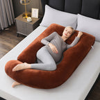 Ergonomic Full-Body Pillow - U-Shape, Removable Cover, for Pregnancy and Nursing, view 3