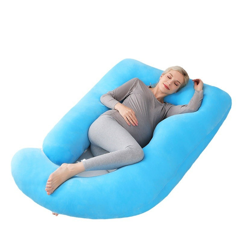 Ergonomic Full-Body Pillow - U-Shape, Removable Cover, for Pregnancy and Nursing, view 4
