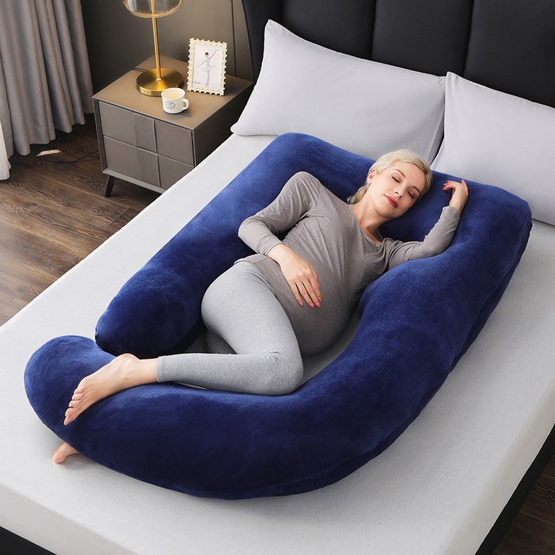 Ergonomic Full-Body Pillow - U-Shape, Removable Cover, for Pregnancy and Nursing, view 6