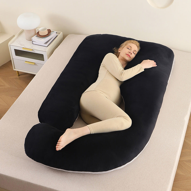 Ergonomic Full-Body Pillow - U-Shape, Removable Cover, for Pregnancy and Nursing, view 8