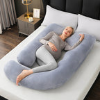 Ergonomic Full-Body Pillow - U-Shape, Removable Cover, for Pregnancy and Nursing