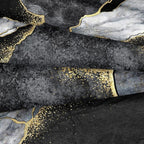 Jade and Gold Marble Duvet Cover Set - Microfibre Blend, Zipper Closure, view 4