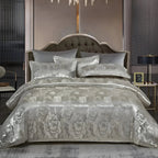 Satin Jacquard Duvet Cover for Luxury Bedroom - Double, Queen, King Sizes, view 13