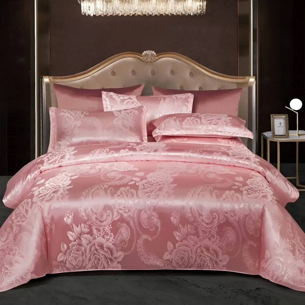 Satin Jacquard Duvet Cover for Luxury Bedroom - Double, Queen, King Sizes, view 14