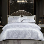 Satin Jacquard Duvet Cover for Luxury Bedroom - Double, Queen, King Sizes, view 15