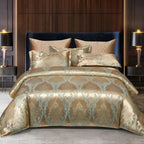 Satin Jacquard Duvet Cover for Luxury Bedroom - Double, Queen, King Sizes, view 18