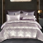 Satin Jacquard Duvet Cover for Luxury Bedroom - Double, Queen, King Sizes, view 2