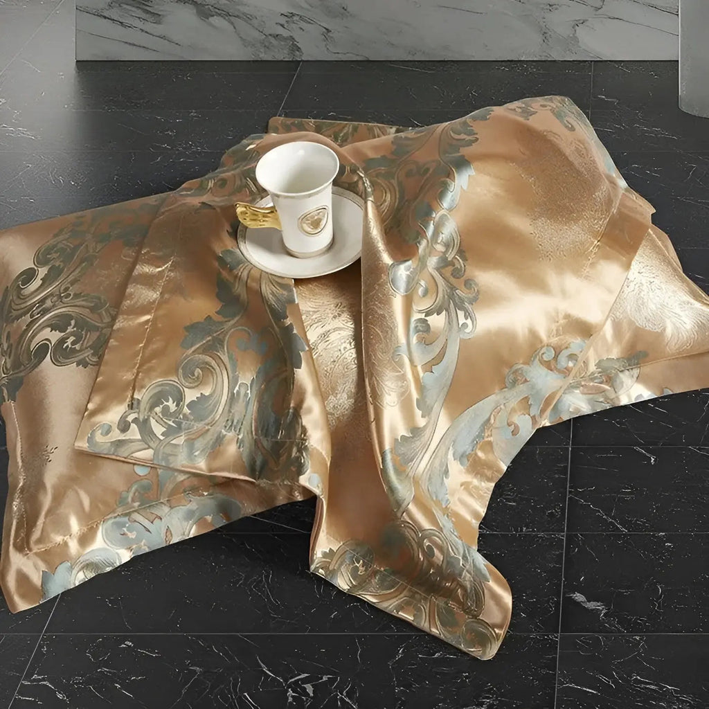 Satin Jacquard Duvet Cover for Luxury Bedroom - Double, Queen, King Sizes, view 3
