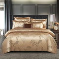 Satin Jacquard Duvet Cover for Luxury Bedroom - Double, Queen, King Sizes, view 9