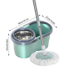 Automatic Spin Easy-Wring Mop Set - Chenille, Dual Water System, view 6