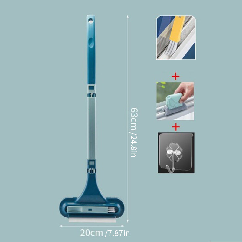Window Cleaning Tool with Dual-head - Plastic, Blue or Yellow, view 13